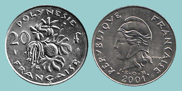 Polinesia Francese 20 Franchi 2001