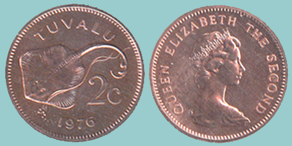 Tuvalu 2 Cents 1976