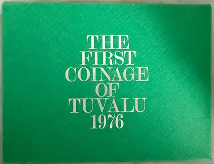 Custodia verde "The First Coinage of Tuvalu 1976"