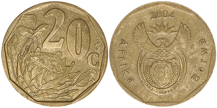 Sud Africa 20 Cents 2004