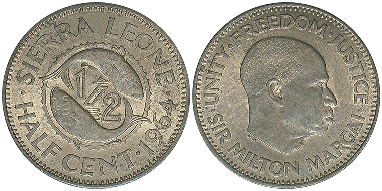 Sierra Leone 1/2 Cent 1964