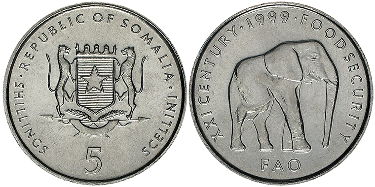 Somalia 5 Shilling 1999