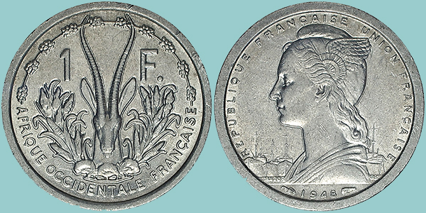 Africa Occidentale Francese 1 Franc 1948