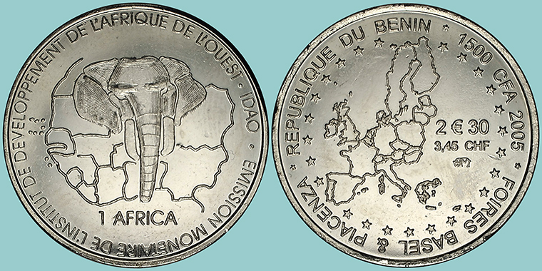 Benin 1500 Francs 2005
