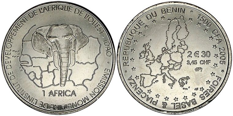 Benin 1500 Francs 2005