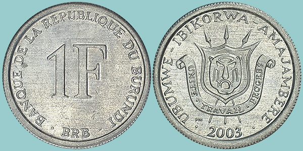 Burundi 1 Franc 2003