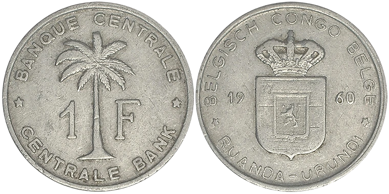 Congo Belga 1 Franc 1960