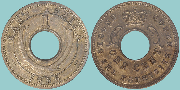 Africa dell Est 1 Cent 1956