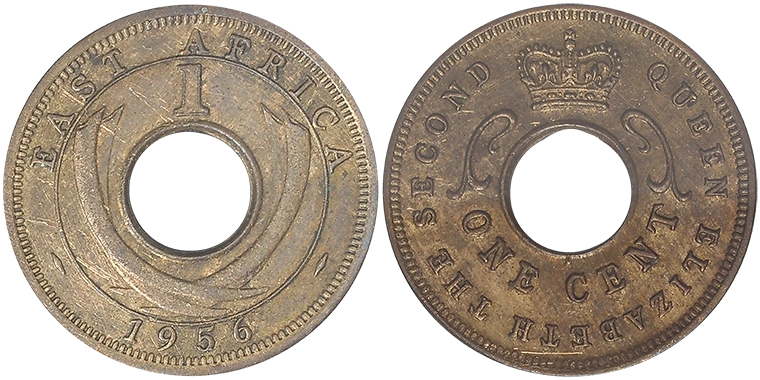 Africa dell Est 1 Cent 1956