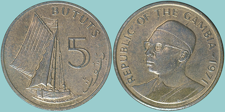 Gambia 5 Bututs 1971