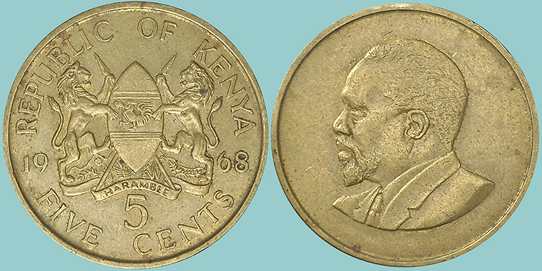 Kenya 5 Cents 1968