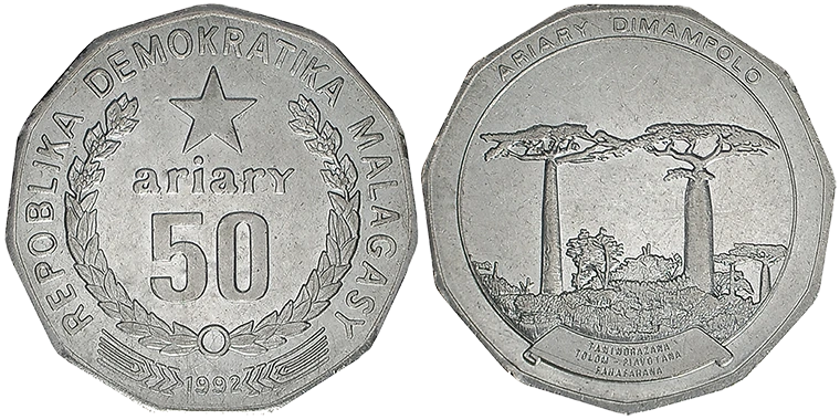 Madagascar 50 Ariary 1992