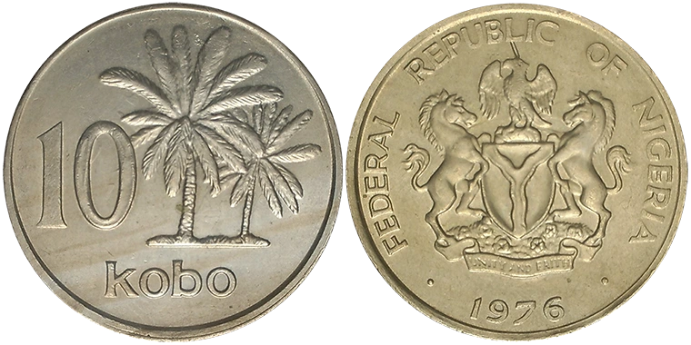 Nigeria 10 Kobo 1976