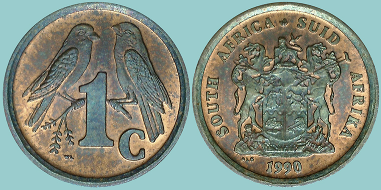Sud Africa 1 Cent 1990
