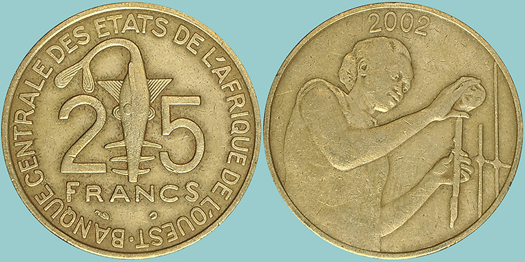 Africa Occidentale 25 Francs 2002