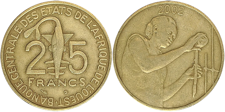 Africa Occidentale 25 Francs 2002