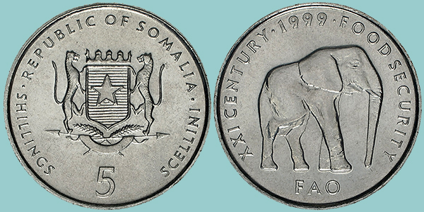 Somalia 5 Shilling 1999