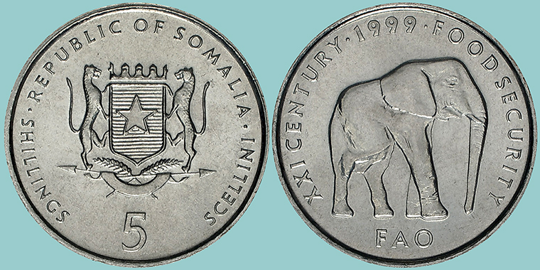 Somalia 5 Shilling 1999