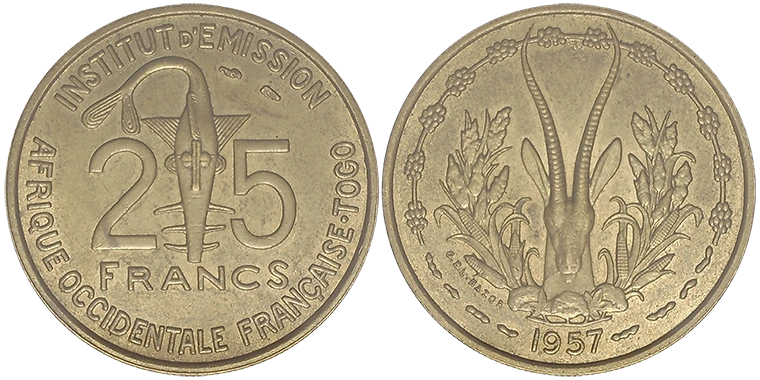 Africa Occidentale Francese 25 Francs 1957