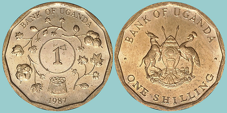 Uganda 1 Scellino 1987