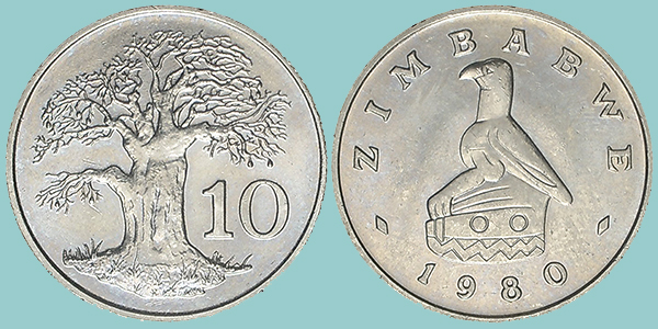 Zimbabwe 10 Cents 1980