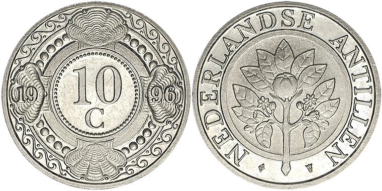 Antille Olandesi 10 Cents 1996
