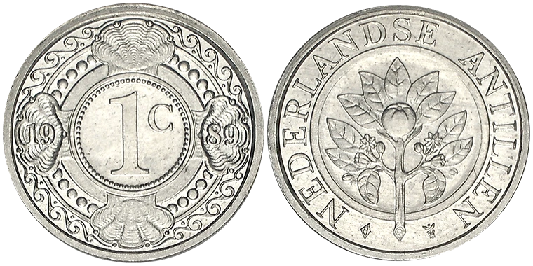 Antille Olandesi 1 Cent 1989