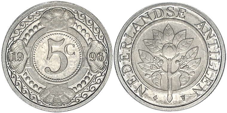 Antille Olandesi 5 Cents 1998