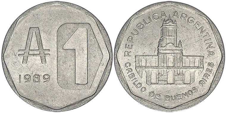 Argentina 1 Austral 1989