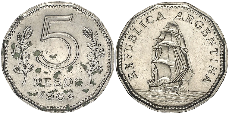 Argentina 5 Pesos 1962