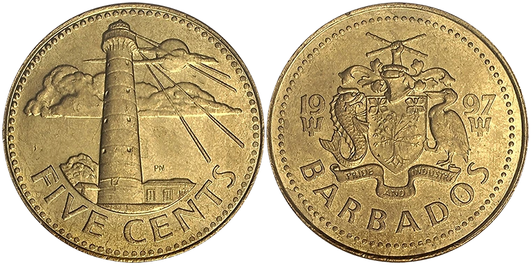 Barbados 5 Cents 1997