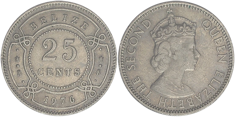 Belize 25 Cents 1976