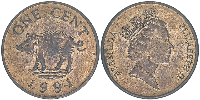 Bermuda 1 Cent 1991