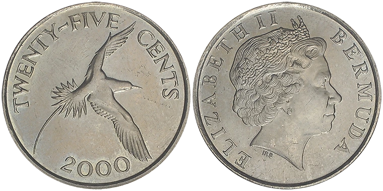 Bermuda 25 Cents 2000