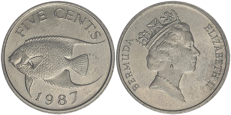 Bermuda 5 Cents 1987