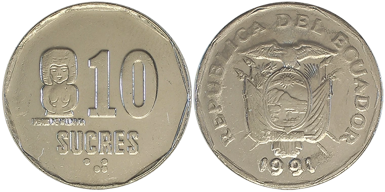 Ecuador 10 Sucres 1991