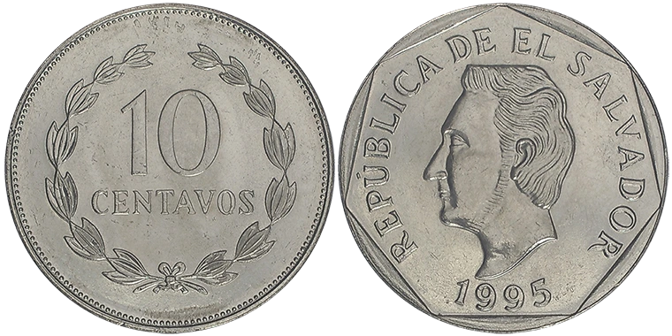 El Salvador 10 Centavos 1995