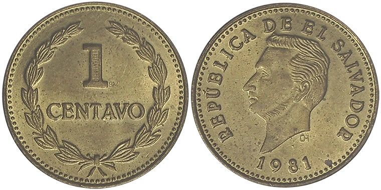 El Salvador 1 Centavo 1981