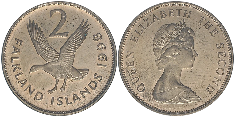 Falkland 2 Pence 1998