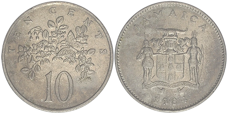Jamaica 10 Cents 1984