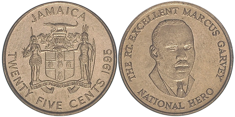 Jamaica 25 Cents 1995