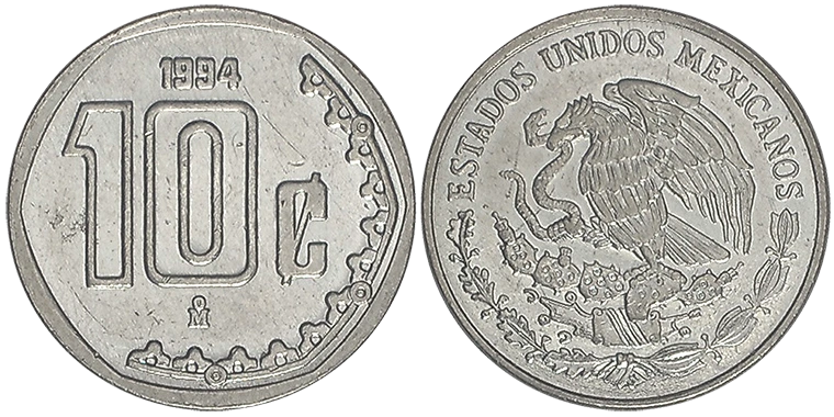 Messico 10 Centavos 1994
