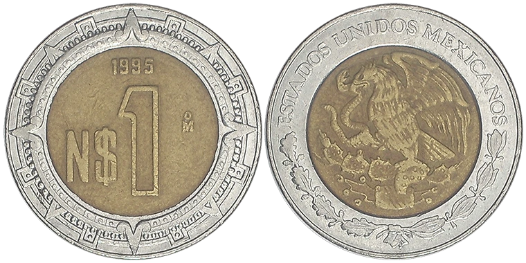 Messico 1 Nuevo Peso 1995