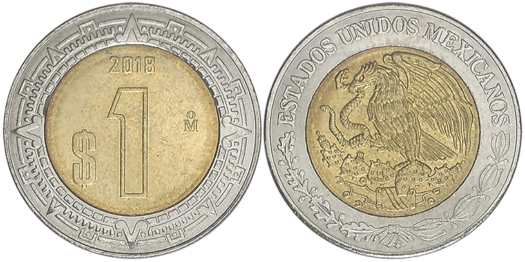 Messico 1 Peso 2018