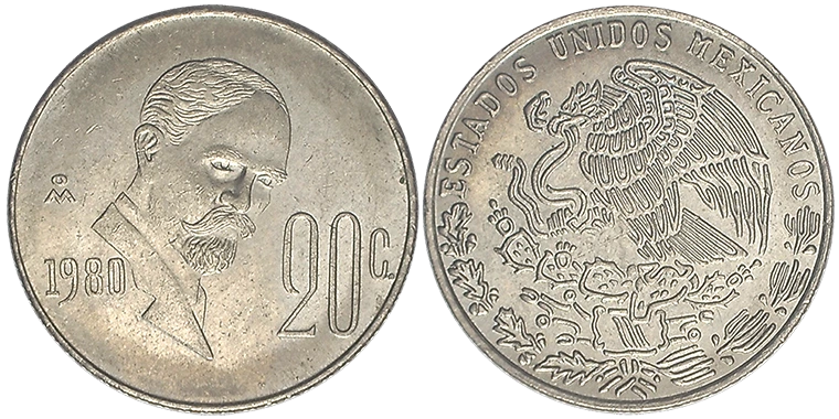 Messico 20 Centavos 1980