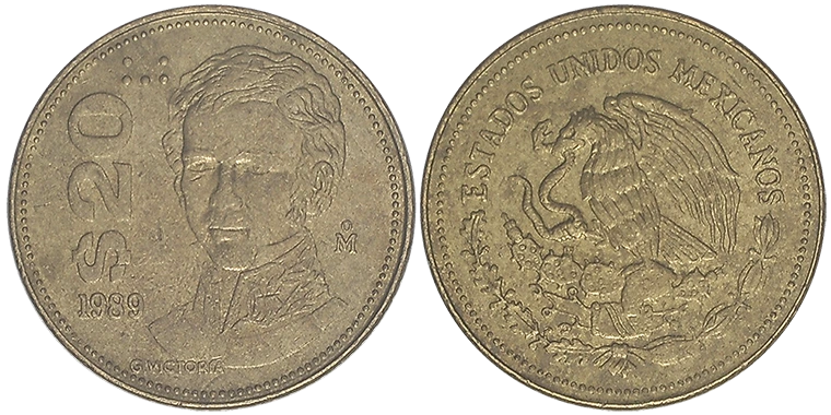 Messico 20 Pesos 1989