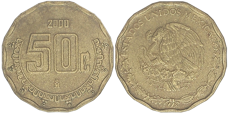 Messico 50 Centavos 2000
