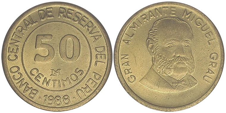 Perù 50 Centimos 1988