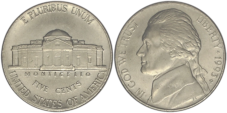 USA 5 Cents 1993