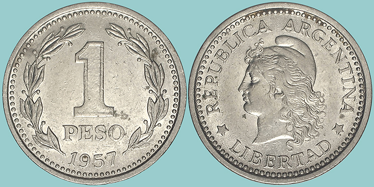 Argentina 1 Peso 1957